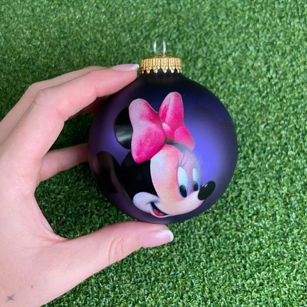 Disney Mickey Unlimited Minnie Mouse Glass Ball Ornament